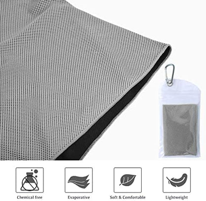 4 Pack Cooling Towels (40"x12") - Instant Cooling Reusable Microfiber Towels for Sports, Gym, Camping, Yoga, Fitness & More