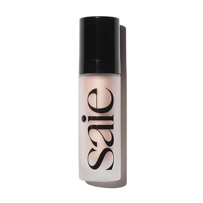 Saie Glowy Super Gel - Hydrating Makeup Primer and Illuminating Glow Serum Enriched with Vitamin C and Squalane Oil - All-Over Liquid Highlighter Makeup for Instant Glass Skin - Roseglow (1 oz)