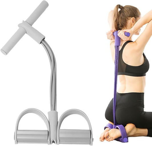 21 Fitness Resistance Bands-4 Tube Pedal Ankle Puller, 2025 New Stretching Bands for Arm and Leg Workouts, AB Training Auxiliary Device Workout Equipment for Women Men