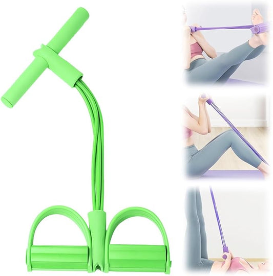 21 Fitness Resistance Bands-4 Tube Pedal Ankle Puller, 2025 New Stretching Bands for Arm and Leg Workouts, AB Training Auxiliary Device Workout Equipment for Women Men