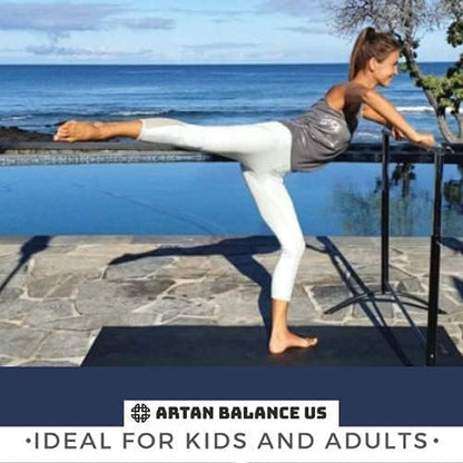 Ballet Barre Portable for Home or Studio, Height Adjustable Bar for Stretch, Pilates, Dance or Active Workouts, Single or Double Bar, Kids and Adults