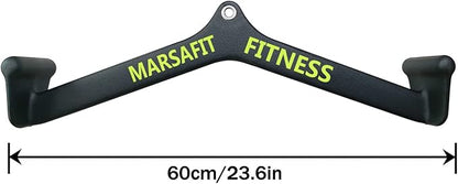 Home Gym Fitness Rowing T-bar V-bar Pulley Cable Machine Attachment, Bicep Curl Tricep Lat pulldown Bar Back Strength Training Handle Grips Lat Pull Down Bar for Seat Row Workout
