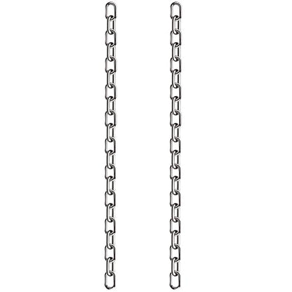 2 Pcs 5/32 x 23 Inch Link Chain 304 Stainless Steel Coil Chain for Transport Tie Down Binder Chain Pulling Towing Hanging, Home, Camping, Pet Towing, 4mm
