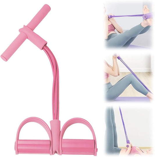 21 Fitness Resistance Bands-4 Tube Pedal Ankle Puller, 2025 New Stretching Bands for Arm and Leg Workouts, AB Training Auxiliary Device Workout Equipment for Women Men