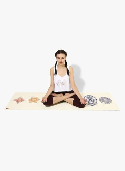 Shakti Warrior TPE Yoga Mat - Artist Designed, Premium eco friendly mats, Non Slip, Non toxic, Great For Regular & Hot Yoga, Pilates and Workouts (72 inch x 24 inch x 6mm thick)