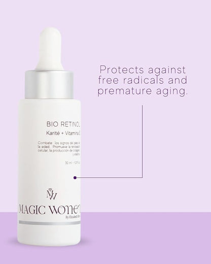 Bio-Retinol Face Serum – Anti-Aging Facial Serum with Shea Butter & Vitamin E – Retinol Alternative for Wrinkles, Firmness & Skin Renewal – 1 Fl Oz