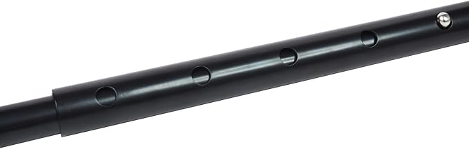 Spreader Bar Black Silver Red Gold Adjustable Exercise Stainless Steel Bar with 2 Fixed Rings, Yoga Training Fitness Gear, Workout Bar,Sports Gym Kit (Black)