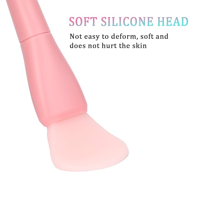 Silicone Face Mask Brush, 2 Pcs Skin Care Brush Applicator Soft Double Head Moisturizers and Facial Mud Mask Applicator Face Cream Spoon Beauty Makeup Scrubber Facial Skin Care Tools for Apply Lotion