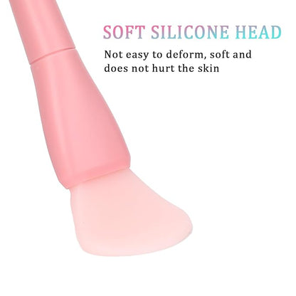 Silicone Face Mask Brush, 2 Pcs Skin Care Brush Applicator Soft Double Head Moisturizers and Facial Mud Mask Applicator Face Cream Spoon Beauty Makeup Scrubber Facial Skin Care Tools for Apply Lotion