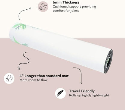 Shakti Warrior TPE Yoga Mat - Artist Designed, Premium eco friendly mats, Non Slip, Non toxic, Great For Regular & Hot Yoga, Pilates and Workouts (72 inch x 24 inch x 6mm thick)