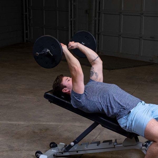 Body-Solid Standard Black Iron Weight Plate - Perfect for Strength Training, Home Gym, and Barbell Workouts - Fits 1" Bars