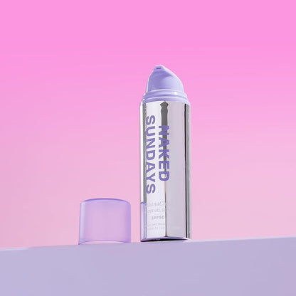 Naked Sundays CabanaClear SPF 50 Water Gel Serum - Invisible Daily Lightweight & Hydrating Sunscreen with Hyaluronic Acid, Broad Spectrum, Oil-Free, Silicone Free, Fragrance-Free for All Skin Types