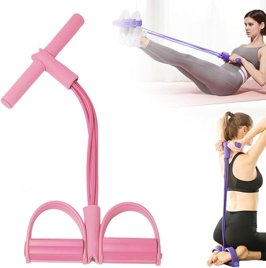Resistance Bands with Handles, 21 Fitness Resistance Bands-4 Tube Pedal Ankle Puller Stretching Bands for Arm and Leg Workouts, Elastic Yoga Pedal Puller Stretch Band for Exercise