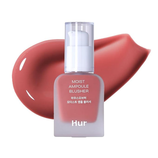 Moist Ampoule Blusher with 50% Moisture Essence | Hydrating & Long-Lasting Blush | 0.68fl.oz (9 Shades) (Rose Brown)