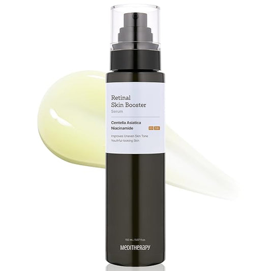 MEDITHERAPY Retinal Skin Booster Serum – Beginner-Friendly, Anti-Aging, Non-Irritating Retinol for Face and Body – Pore Minimizer, Wrinkle Treatment – Korean Skin Care, 5.07 Fl. Oz Large Size