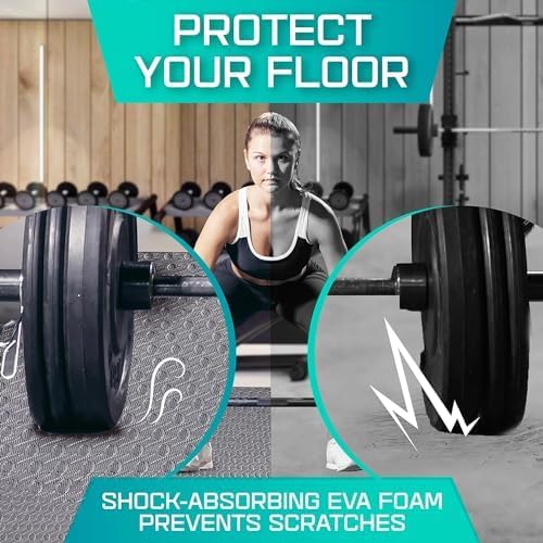 Yes4All 24SQFT-120SQFT Puzzle Exercise Mat for Home Gym, EVA Interlocking Foam Floor Tiles with Border for Workout Equipment
