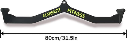 Home Gym Fitness Rowing T-bar V-bar Pulley Cable Machine Attachment, Bicep Curl Tricep Lat pulldown Bar Back Strength Training Handle Grips Lat Pull Down Bar for Seat Row Workout