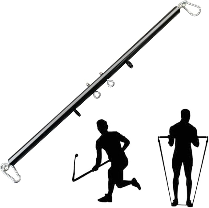 Spreader Bar Heavy Duty Stainless Steel Expandable Black Stainless Steel Bar, Yoga Training Fitness Gear, Workout Bar,Home Sports Gym Kit