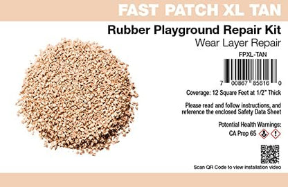 Poured-in-Place Surfacing Repair Kit Fix Rubber Playground (Tan, XL)