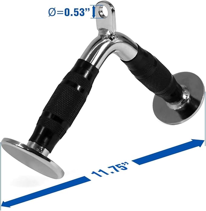 Yes4All Cable Machine Attachment, Tricep Straight Bar, V Bar, LAT Pulldown Attachments/Accessories Load 880lbs for Home Gym