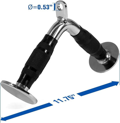Yes4All Cable Machine Attachment, Tricep Straight Bar, V Bar, LAT Pulldown Attachments/Accessories Load 880lbs for Home Gym