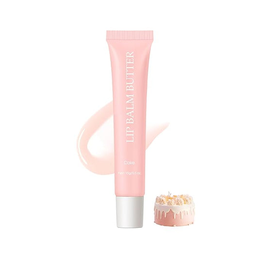 Summer Lip Glossy Butter Lip Balm, Lip Gloss Set, Soothing Lip Skincare, Instant Moisture, Lightweight, Nourish, Hydrate, Moisturizing Tint, Non-Sticky, Long-lasting (Cake, Large)