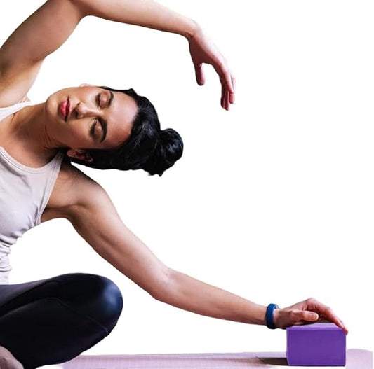 MICRODRY - Stretching & Exercise Foam Blocks, Yoga, Pilates Equipment for Home Workouts, Fitness Accessories for Home & Gym, Slip-Resistant, EVA Foam Block, 9 x 4 x 6 inches