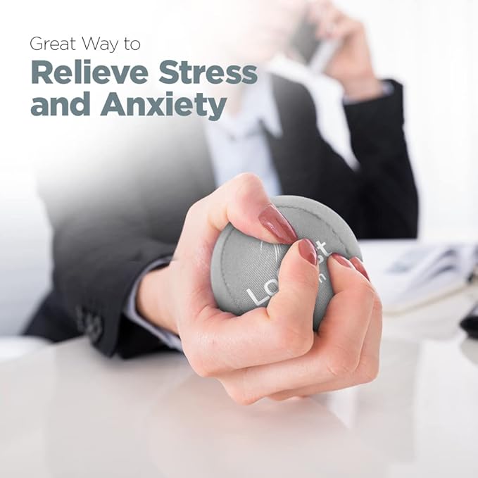Logest Hand Stress Ball - Stress Reliever and Hand Exercise Ball - Available in 5 Levels