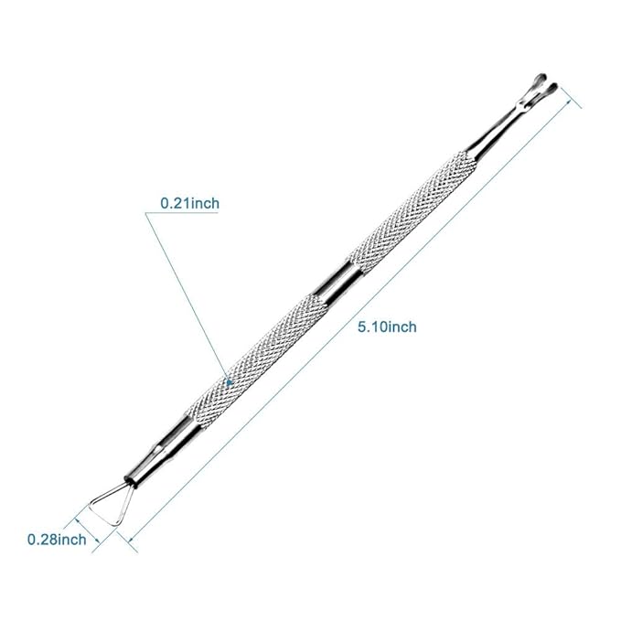 Professional Cuticle Pusher and Cutter, Cuticle Trimmer & Cuticle Remover, 2-Piece Manicure Tools Set for Fingernail and Toenail