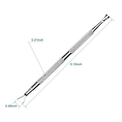 Professional Cuticle Pusher and Cutter, Cuticle Trimmer & Cuticle Remover, 2-Piece Manicure Tools Set for Fingernail and Toenail