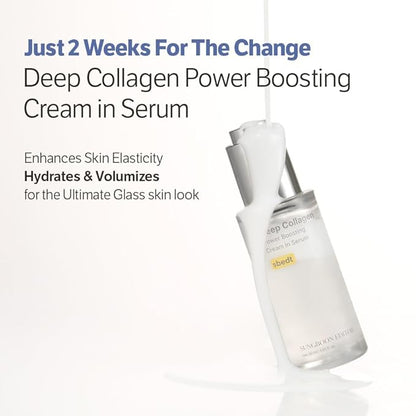 SUNGBOON EDITOR Deep Collagen Anti-Wrinkle Cream In Serum | Volufiline, Real Collagen, Skin Volumizing, Glass Skin, Elasticity for Aged Skin, Korean Skin Care, Serum for Face, 1.01 fl. oz