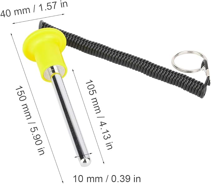 Alomejor Weight Stack Pin for Gym Equipment, Stainless Steel, Yellow