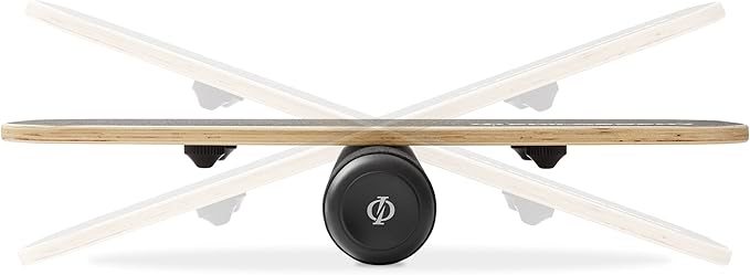 Philosophy Gym Balance Board - Wooden Balance Trainer with Adjustable Stoppers
