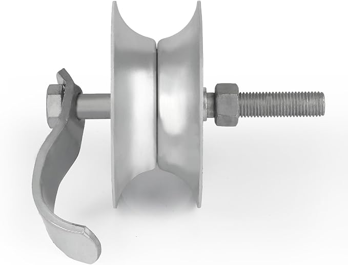 2 Pack Sliding Gate Rollers 5" Steel Pipe Track Roller Galvanized for 1 5/8" Pipe Track (Pack of 2)