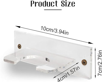 2Pcs Baseball Bat Holder Wall Mount, 10cm/3.9in Vertical Display Rack - Sturdy Acrylic Bat Hanger for Baseball & Softball Bats, Space-Saving Sports Decor