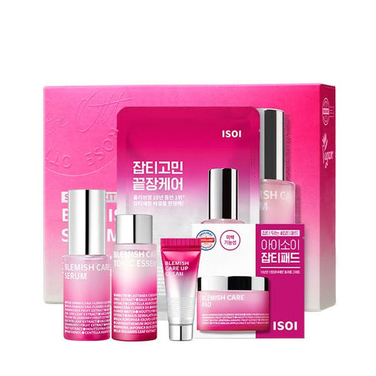 ISOI Blemish Care Up Serum Gift Set, Korean Skin Care Set for Hydration & Radiance – Full Size or 5-Step Travel Kit Options (5-Step Special Kit (1.77 fl. oz))