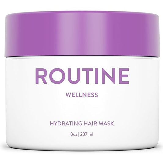 Routine Wellness Deep Conditioning Hair Mask for Dry Damaged Hair - Hydrating, Moisturizing Repair Treatment - Promotes Volume - Gardenia 8oz