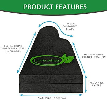 Cervical Orthotic Traction Block, Firm, Spinal & Neck Alignment, Cervical Traction Device & Neck Stretcher