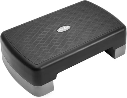 Yes4All 18.1" Aerobic Exercise Step Platform with 2 Risers, Adjustable Height Workout Stepper 3" 5.1" for Home Gym Step Up Exercise & Balance Training, Mulltiple Colors