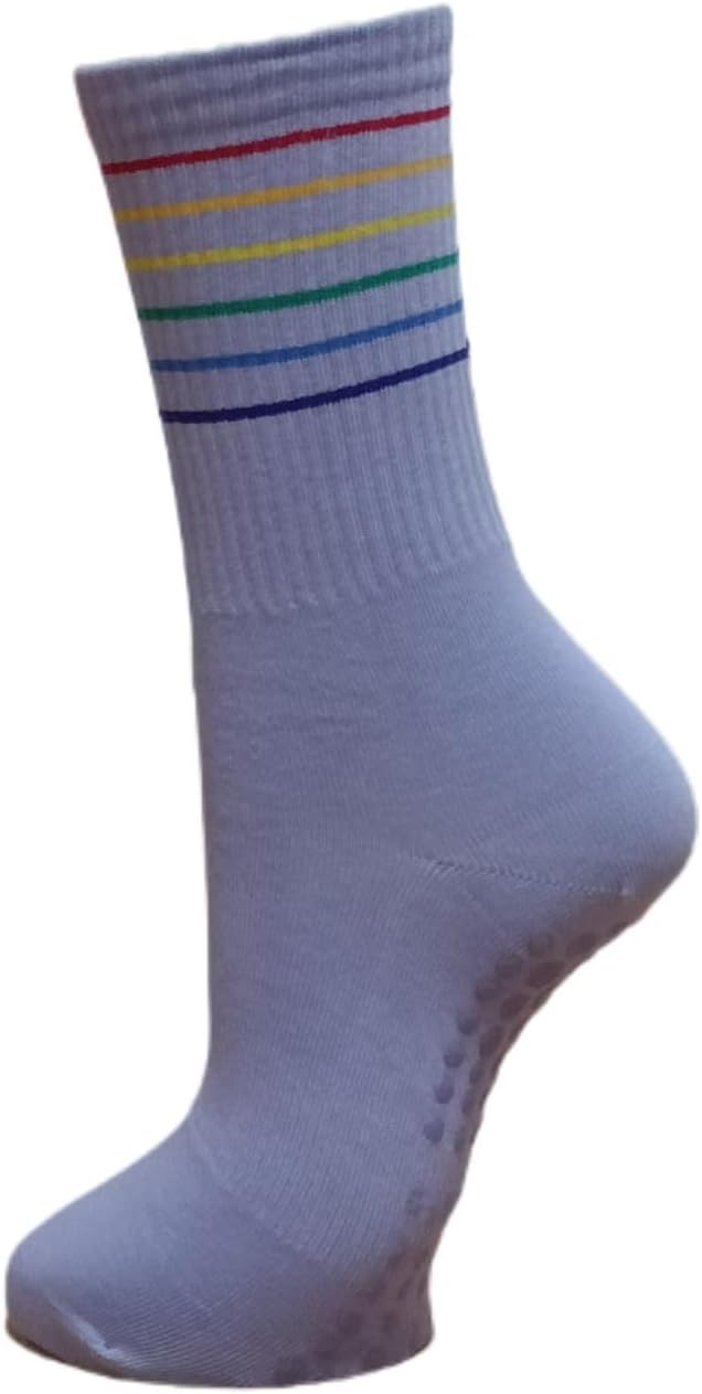 Women Pilates and Yoga Socks with Cotton, Breathable,Absorbent, Non-slip Footbed 3 Pairs