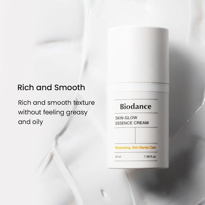 BIODANCE Skin-Glow Essence Cream, Moisturizing, Anti-Aging, Hyaluronic Acid & Ceramide Facial Moisturizer, Korean Skincare | 1.69 fl.oz, 50ml