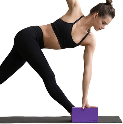 MICRODRY - Stretching & Exercise Foam Blocks, Yoga, Pilates Equipment for Home Workouts, Fitness Accessories for Home & Gym, Slip-Resistant, EVA Foam Block, 9 x 4 x 6 inches