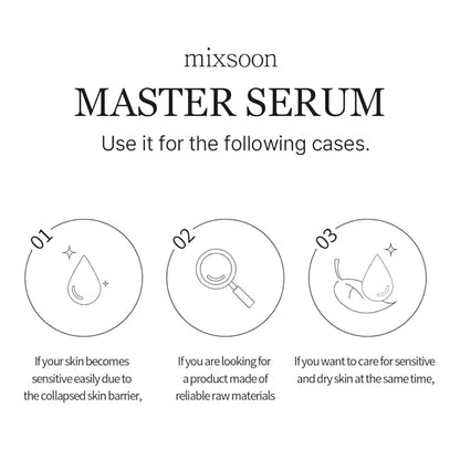 Master Serum Moisturizing Serum 3 Ingridients(ㅅ for Healthy Skin and Improve Skin Barrier | Cruelty Free Korean Glass Skincare (1.01 Fl Oz)
