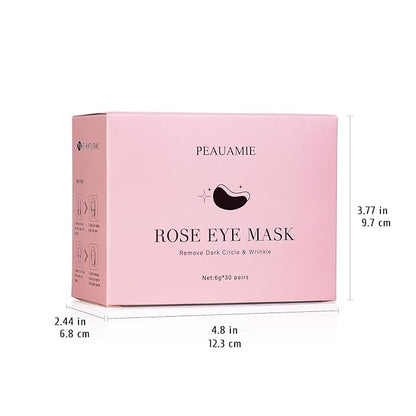 Under Eye Patchs Rose Eye Mask for Dark Circles and Puffiness Wrinkle Eye Bags 30 Pairs