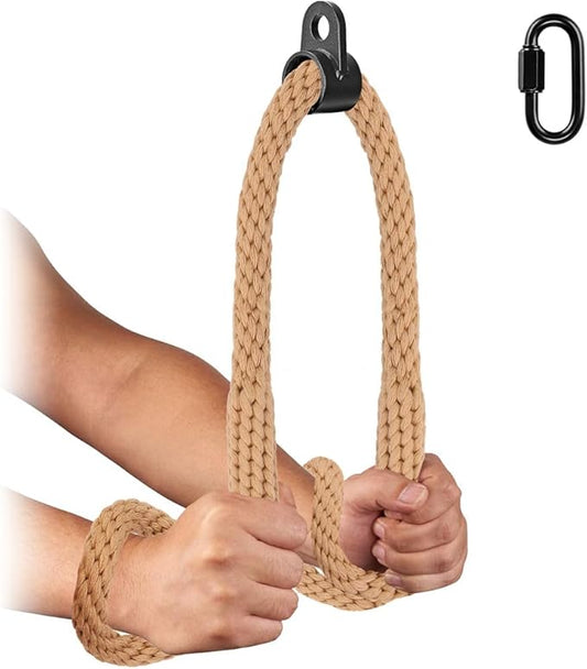 Kipika Tricep Rope 40 Inch - Heavy-Duty Nylon Gym Pull Down Rope for Cable Machine - Cable Machine Accessories for Home Gym - Cable Machine Attachments Pulley System