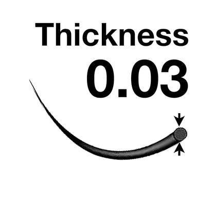 0.03mm Thickness C Curl Eyelash Extension 10MM Fine Soft Light-Weight Volume Individual Lash For Easy Fan Eyelash Extensions (10MM)