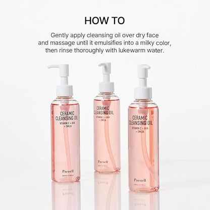 Parnell Aha Omija Ceramic Cleansing Oil 200ml / 6.76 fl.oz | blackhead melting, korean facial cleanser, korean skincare