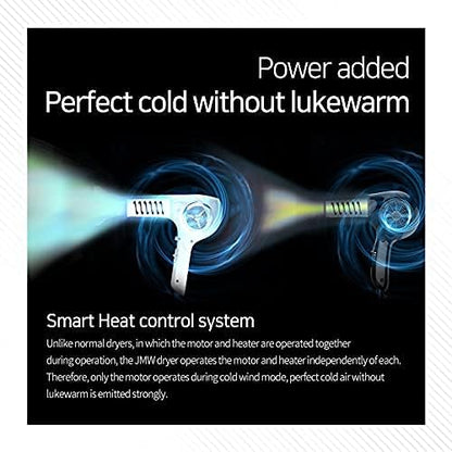 JMW Korean Professional Salon Hair Dryer AIR Storm-1600W BLDC, Fast Drying, Powerful Cold Wind, Lightweight, Quiet and Long-Lasting