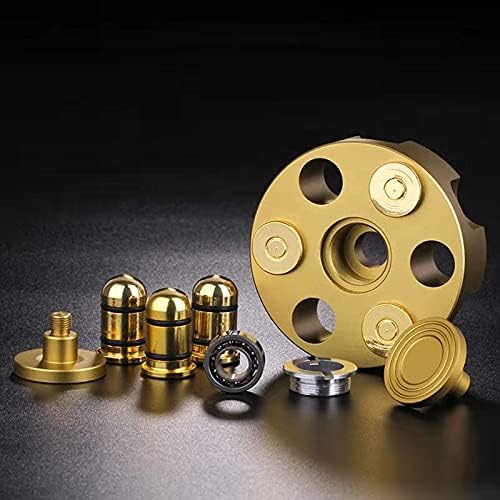Alloy Metal Fidget Spinners Toy for Kids Adults- Cool Sensory Handheld Finger Hand Cube Spiner for Stress Relief, Desk Toys Gift for Office, Holiday Stocking Stuffer, Chirstmas Present Gold