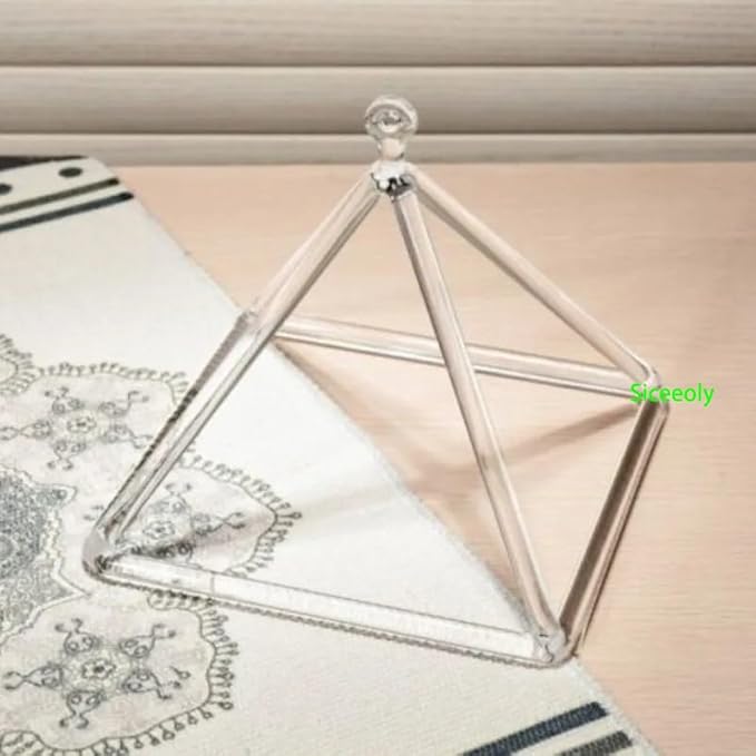 7 Inch Quartz Crystal Singing Pyramid Healing Musical Instrument For Sound Healing Meditation With Crystal Singing Bowl Striker
